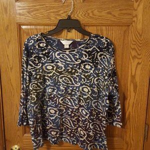 GJ BANKS BY CHRISTOPHER  & BANKS WOMENS TOP SIZE X